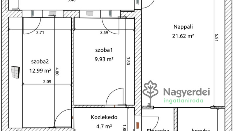 Debrecen, Nagyerdőalja, Lakás, tégla lakás  