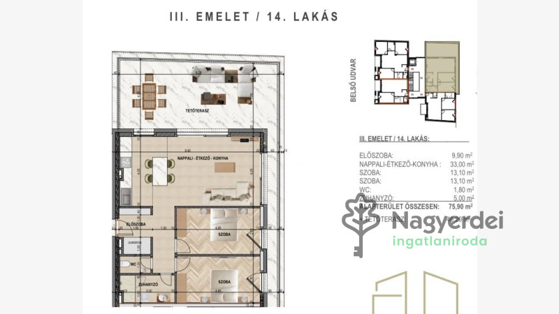 Debrecen, Belváros, Lakás, tégla lakás  