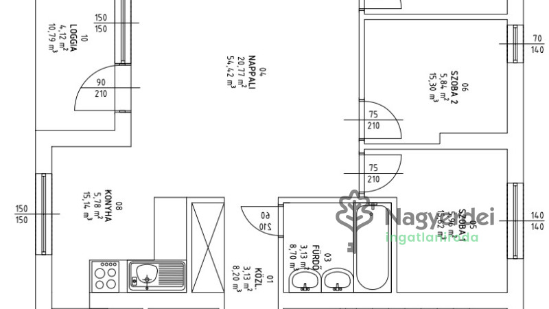 Debrecen, Belváros, Lakás, tégla lakás  