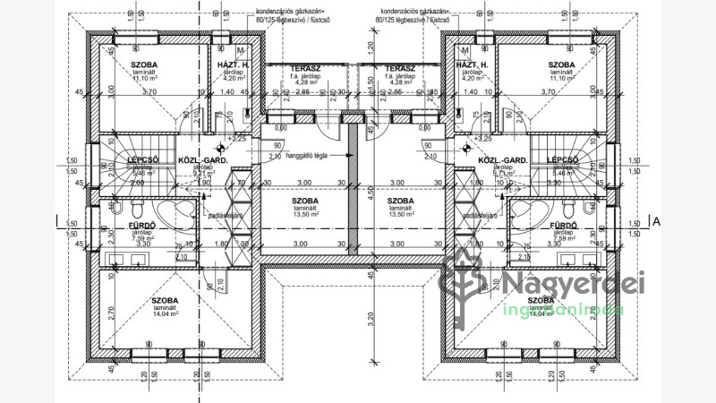 Debrecen, Hatvan utcai kert, Ház, ikerház  